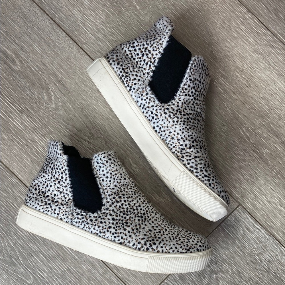 Black and White Womens high top Shoes